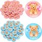 100 Pcs Bear Baby Shower Gender Reveal Buttons Team Pink Blue Gender Reveal Button Pins Watercolor Baby Shower Badges Pins for Party Game Supplies, 1.5 Inches